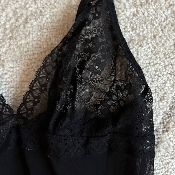 Vintage La Perla Studio Sheer Black Lace Chemise Slip 1990s Italian Lingerie - Picture 4 of 5